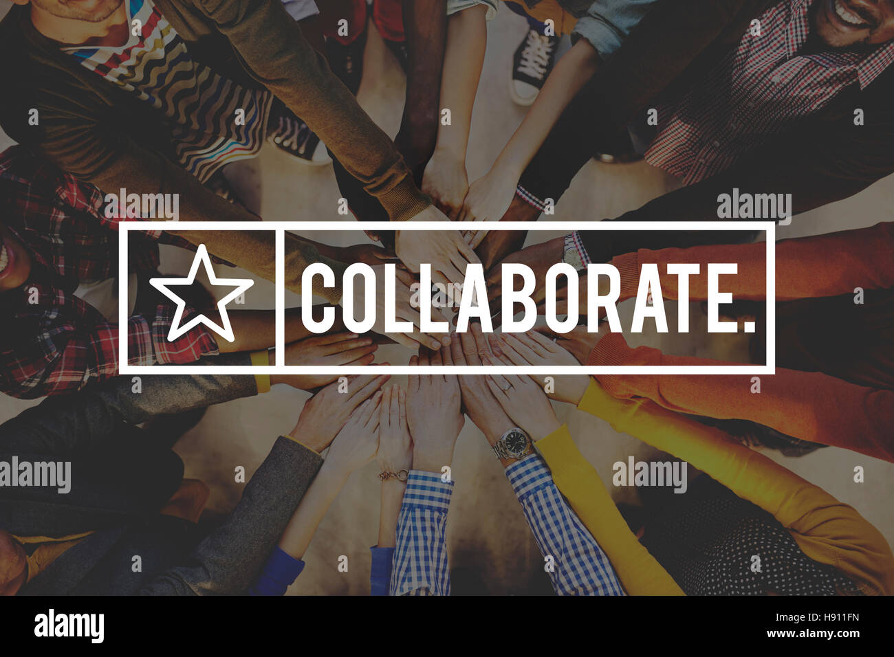 Zusammenarbeit Teamwork Partnerschaft Zweisamkeit Betreuungskonzept Stockfoto