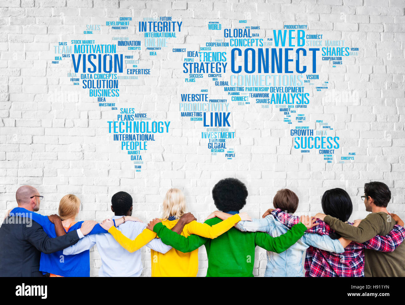 Verbindung Social Media Internet Link Networking-Konzept Stockfoto
