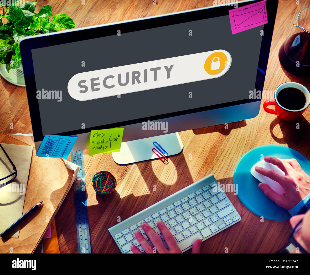 Sicherheit-Schutz-Sicherheit-Datenschutz-Konzept Stockfoto