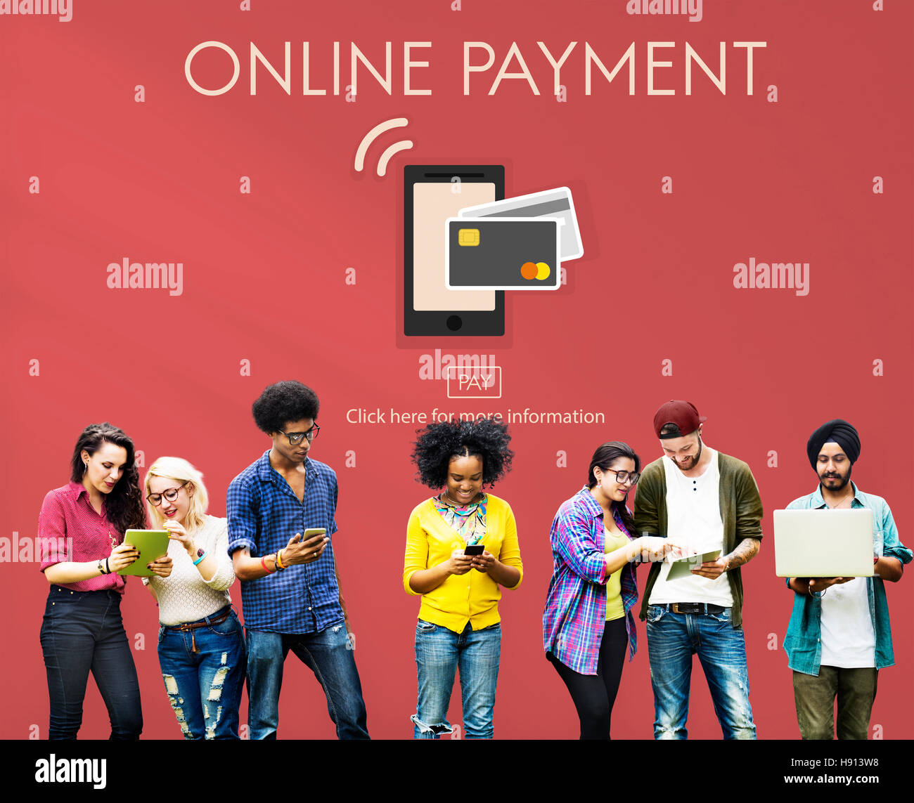 Online-Banking Mobile Wallet E-Banking-Konzept Stockfoto