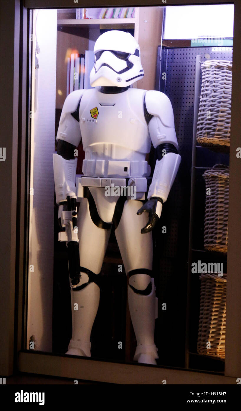 Stormtrooper Figur aus der Star Wars Saga, Berlin. Stockfoto