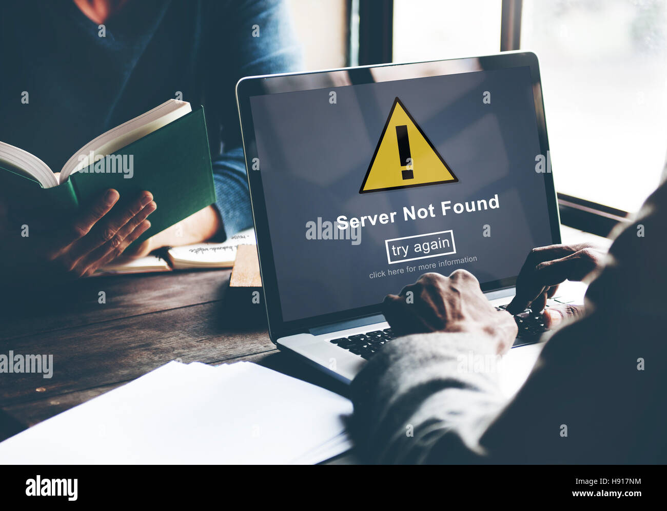 Server nicht gefunden Computer-Datenbank-Netzwerk-Konzept Stockfoto