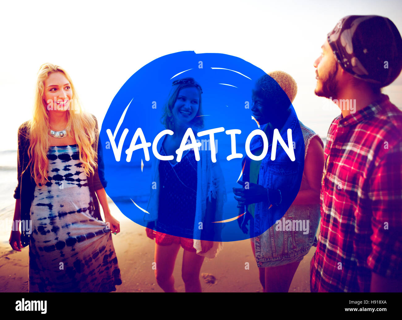 Urlaub Wochenende entspannen Urlaub Reisekonzept Stockfoto