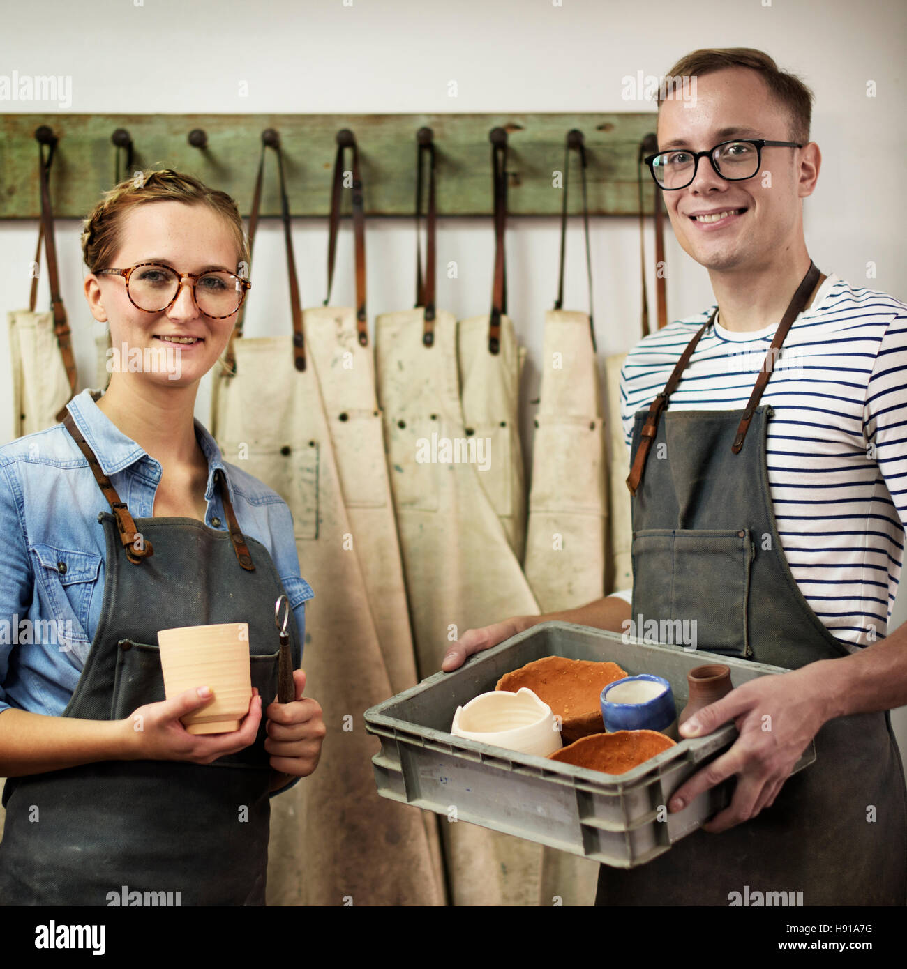 Handwerker Ideen handgemacht Schöpfung Künstler Konzept Stockfoto