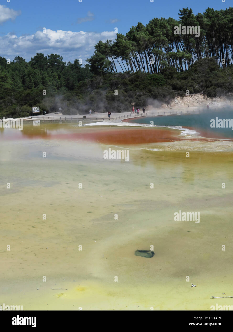 Palette des Künstlers an Waiotapu Thermal Park, Rotorua, Nordinsel, Neuseeland Stockfoto