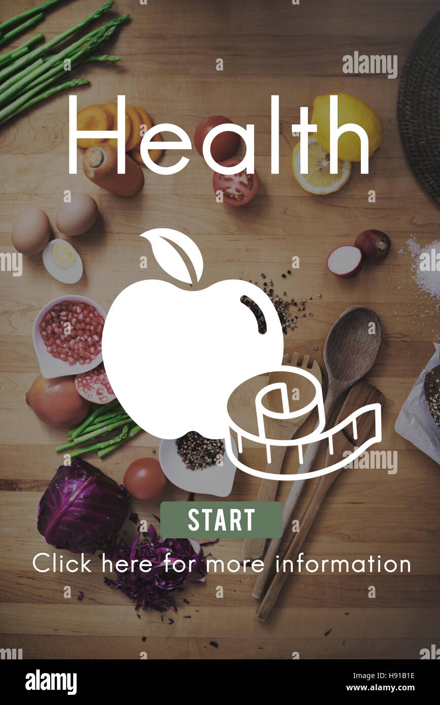 Gesundheit gesunde aktive Bewegung medizinische Ernährungskonzept Stockfoto