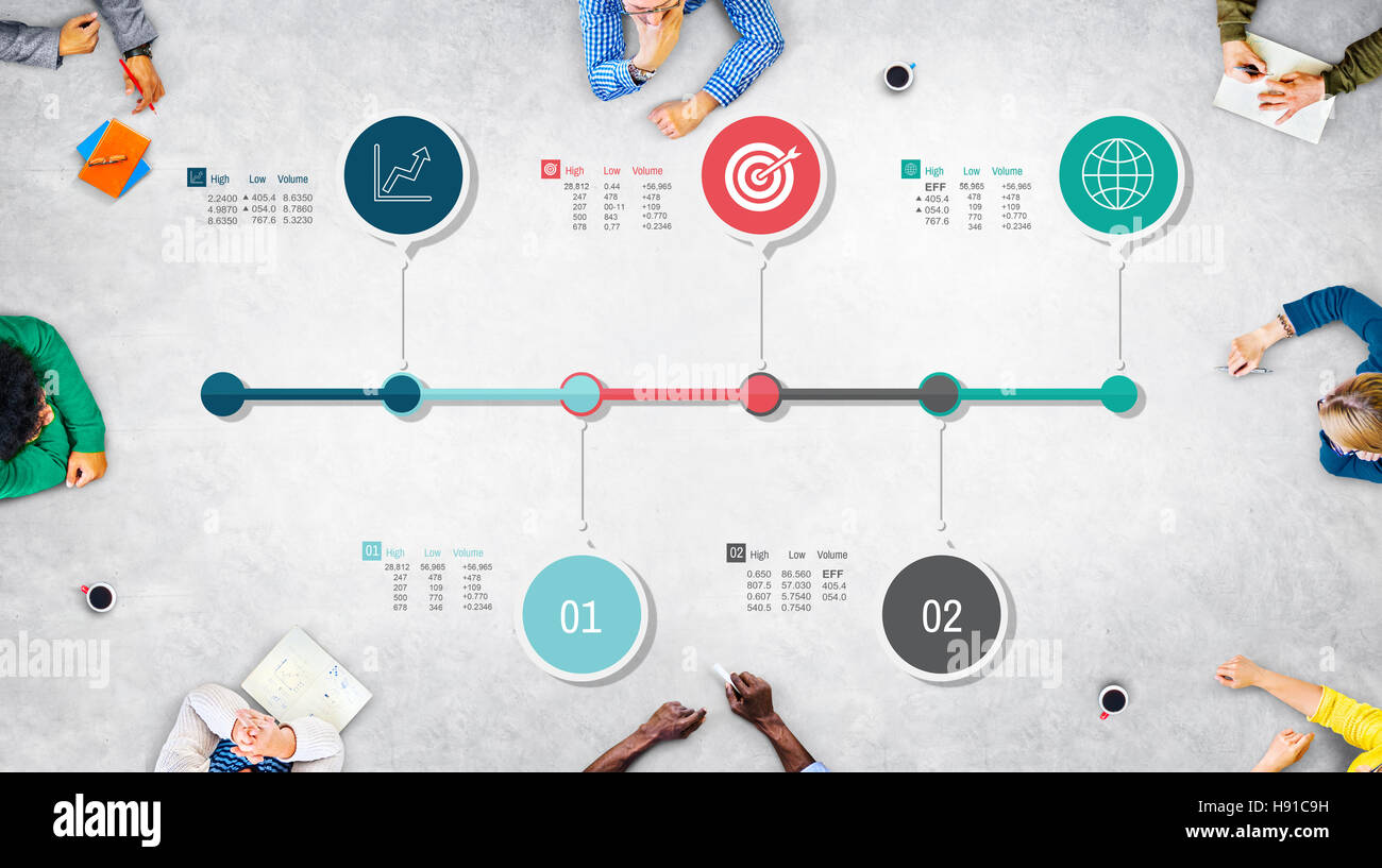 Analyse Daten Diagramm Inforgrapic Informationskonzept Stockfoto