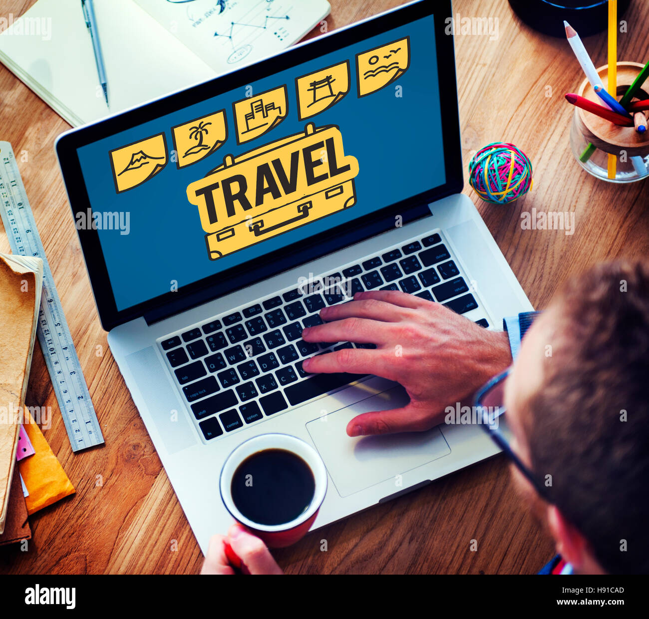 Tour Reise Urlaub Urlaub Reisekonzept Stockfoto