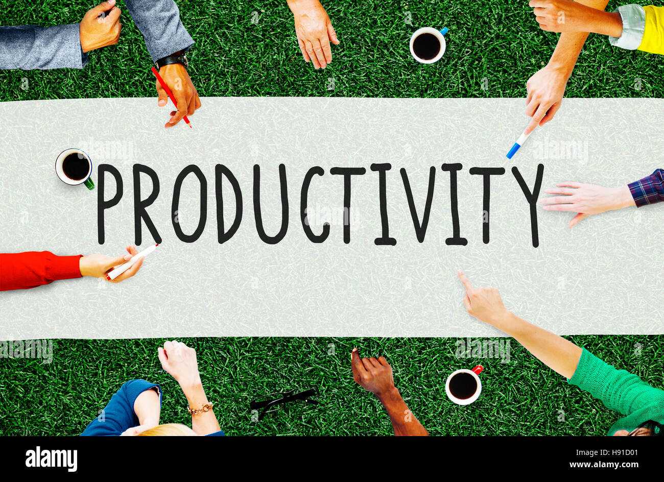 Produktionskonzept Kapazität Effizienz Produktivität Stockfoto