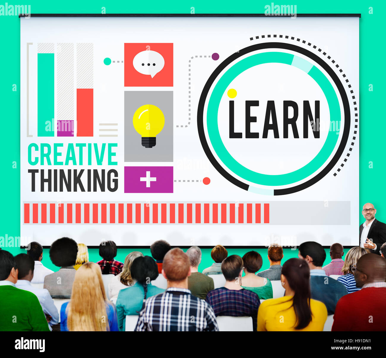 Lernen Sie Bildung wissen Ideen Kreativkonzept Stockfoto