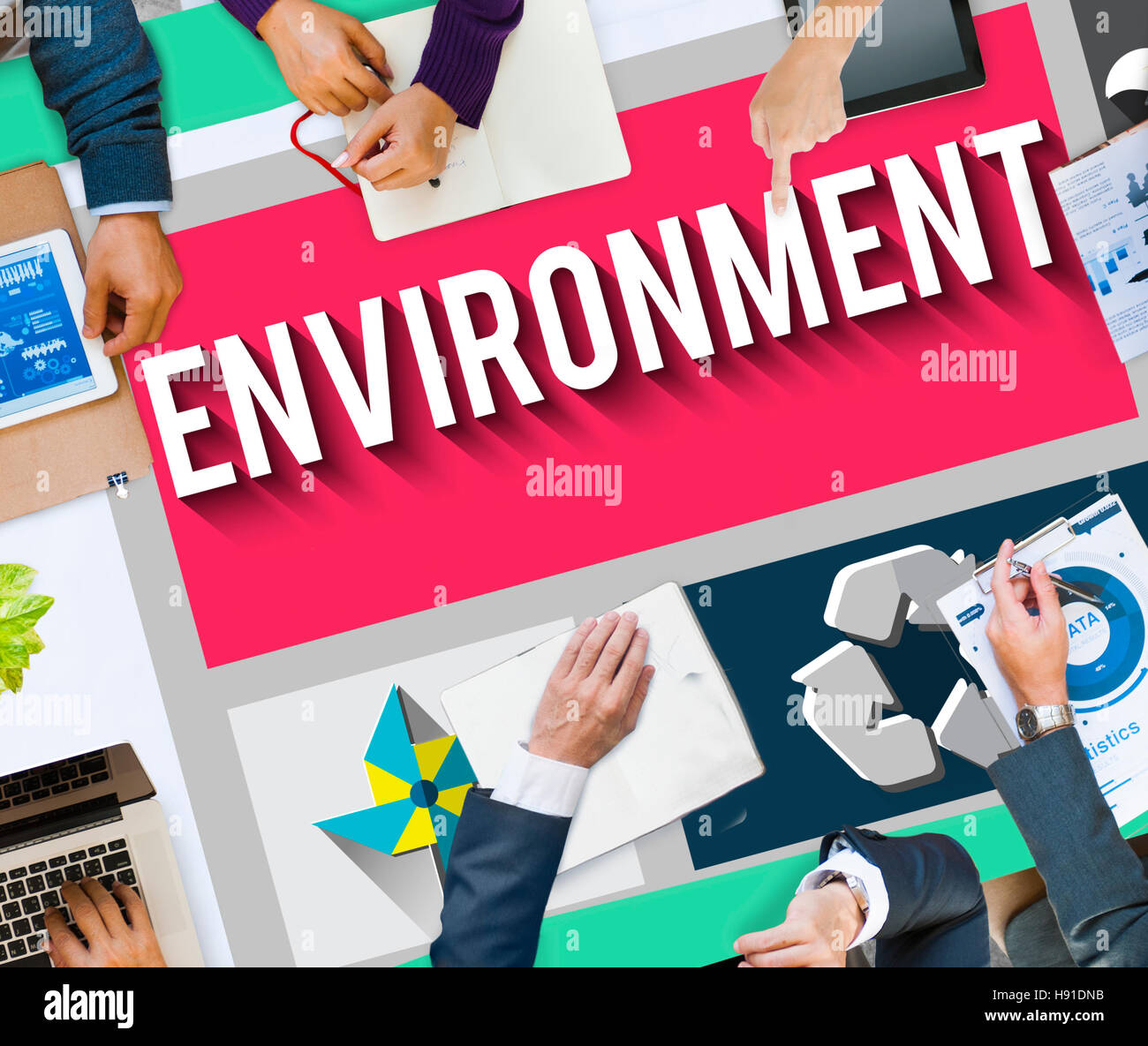 Umwelt-Ökologie-Umweltschutz globale Konzept Stockfoto