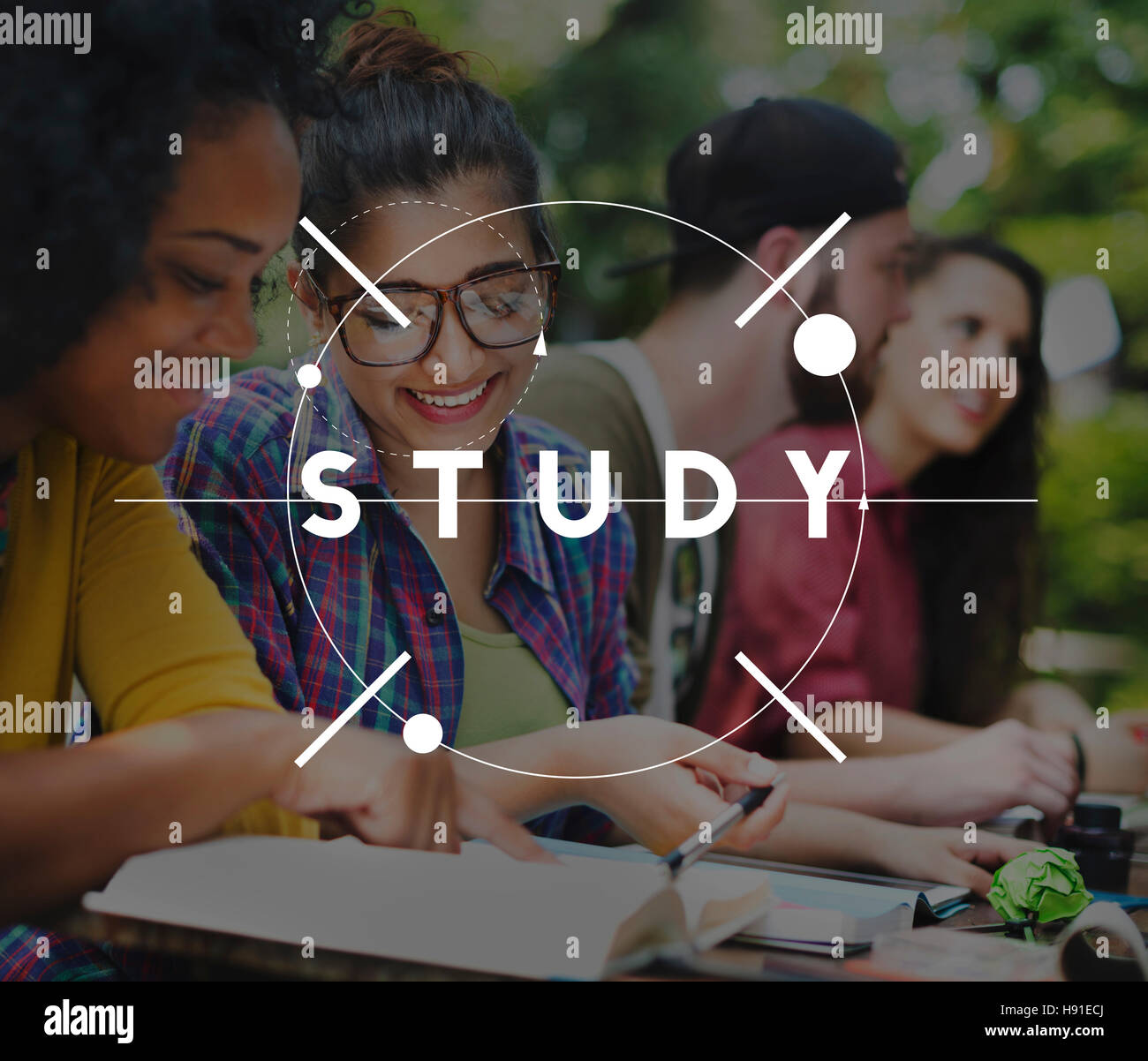 Schüler Verständnis Entwicklungskonzept Ideen zu studieren Stockfoto