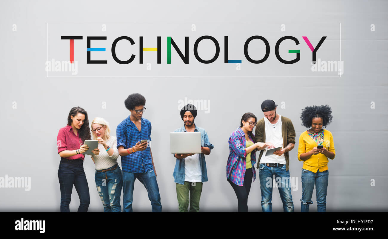 Technologie Innovation Evolution Tech innovatives Konzept Stockfoto