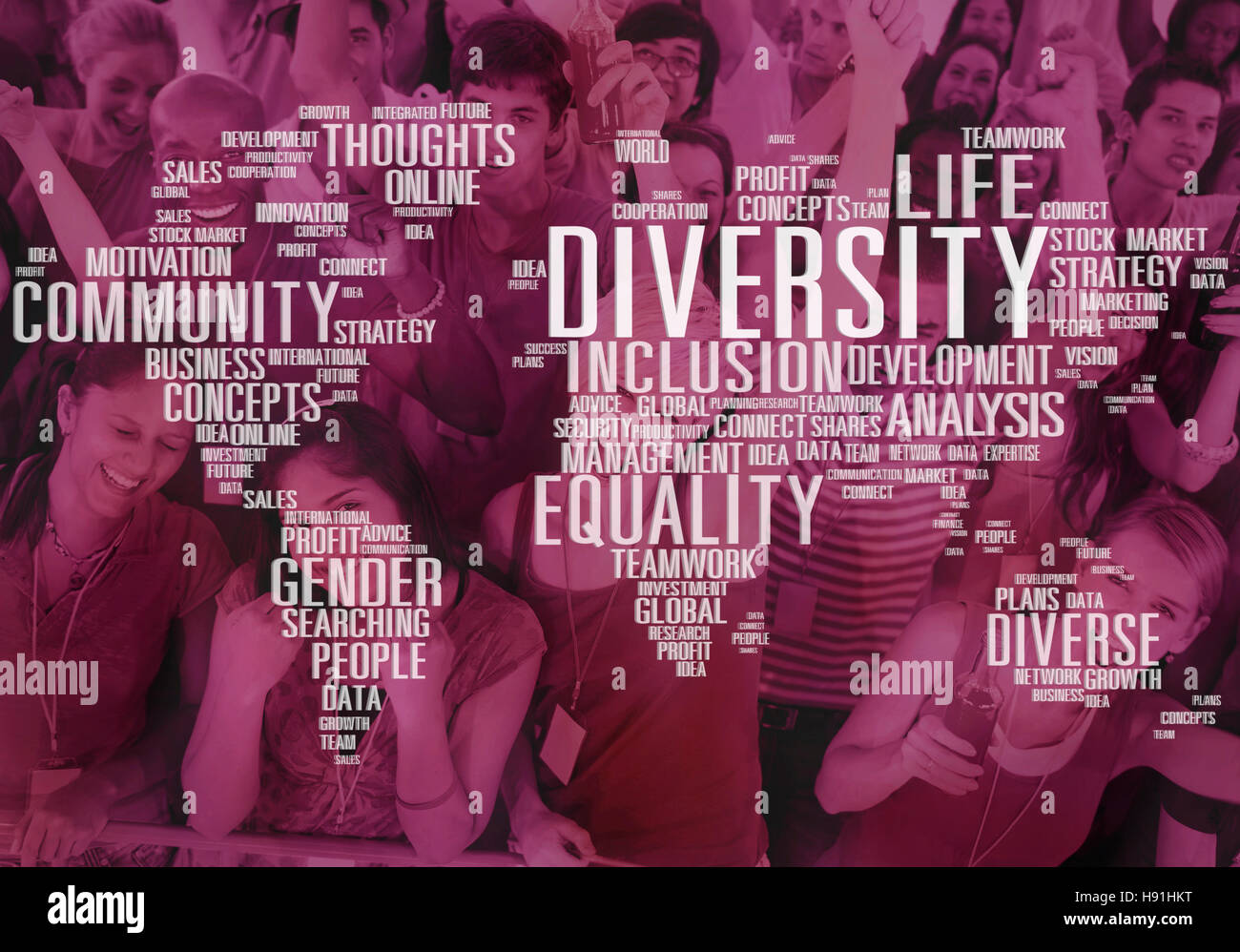 Unterschiedliche Geschlechter Genderkonzept Innovation Management Stockfoto