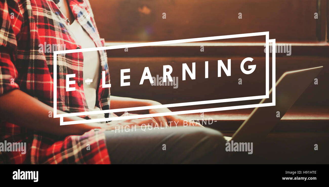 E-Learning Education Studium Online-Kurskonzept Stockfoto