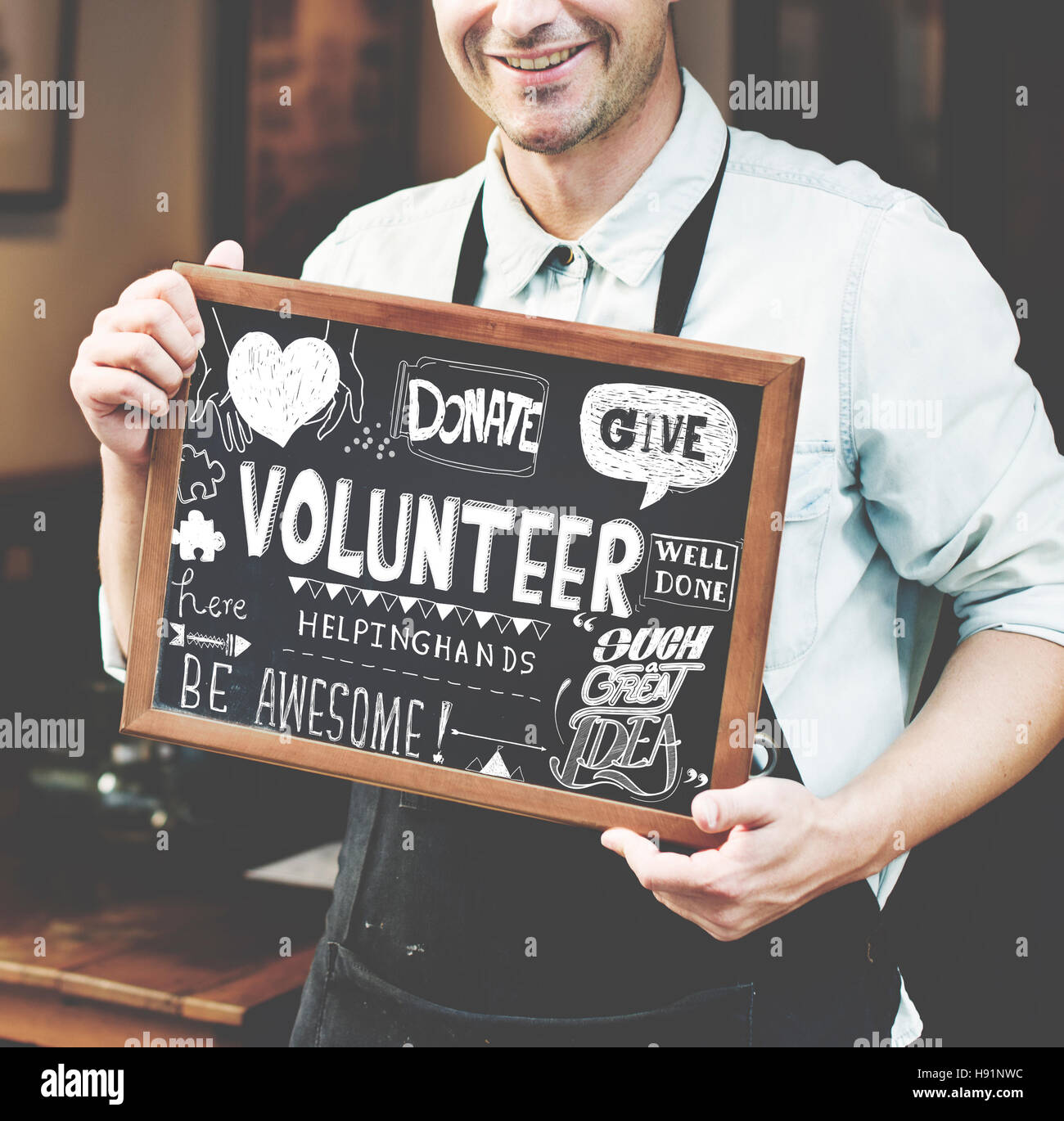 Freiwillige Spenden geben Nächstenliebe Konzept Stockfoto