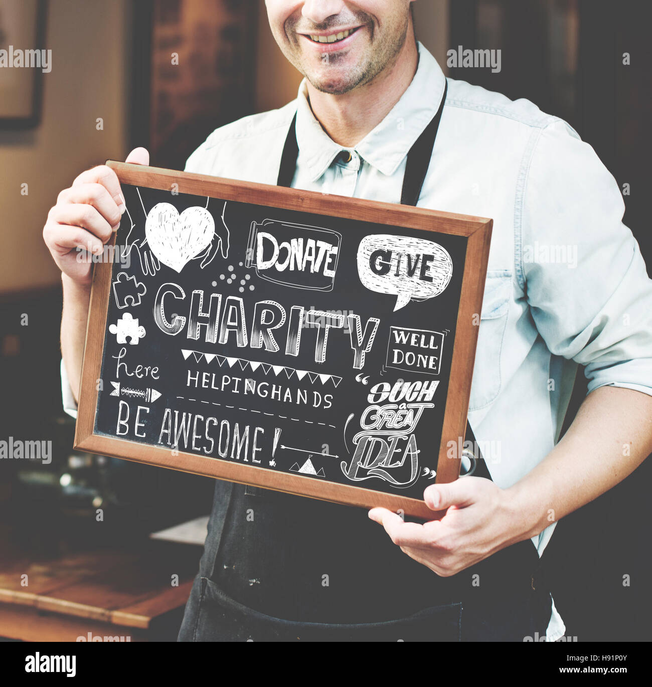 Geben Sie Almosen Spende Grafikkonzept Stockfoto