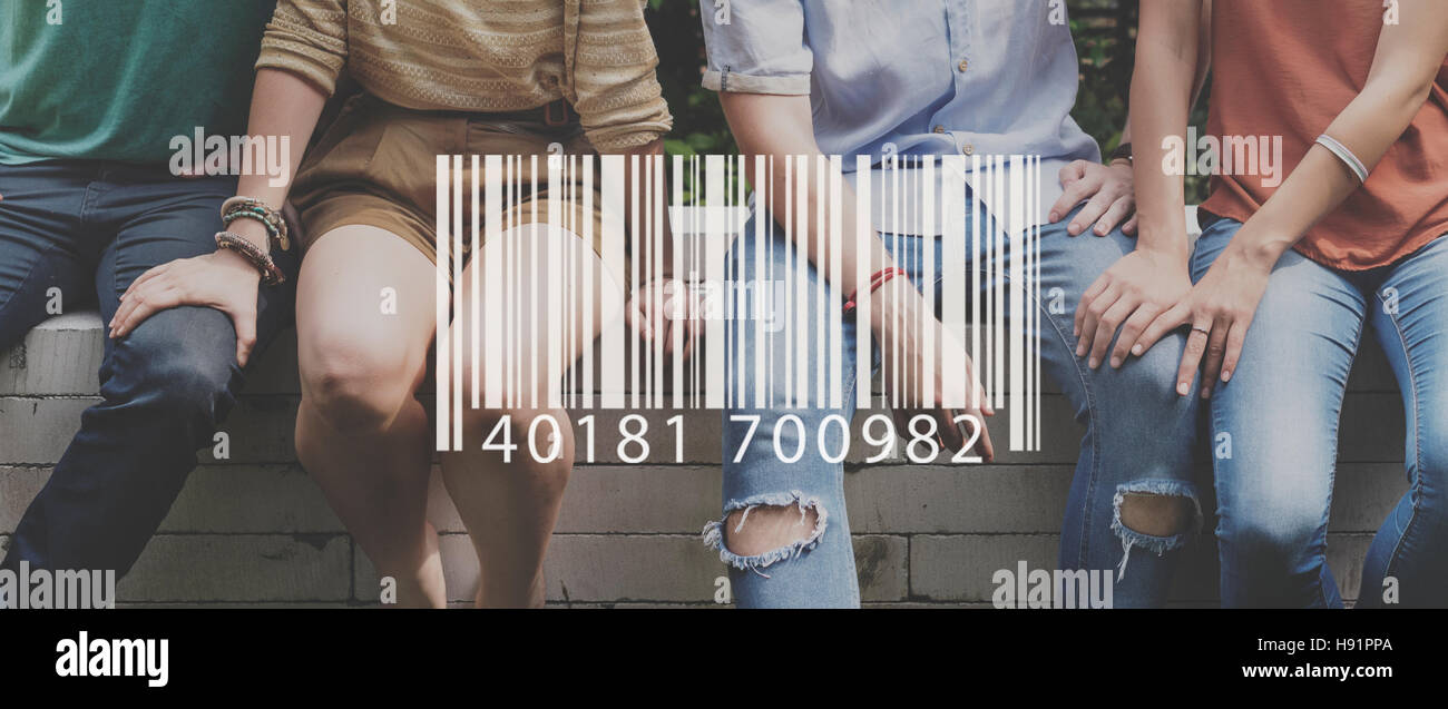 Barcode-Mark Zeichen Markt Element Konzept Stockfoto