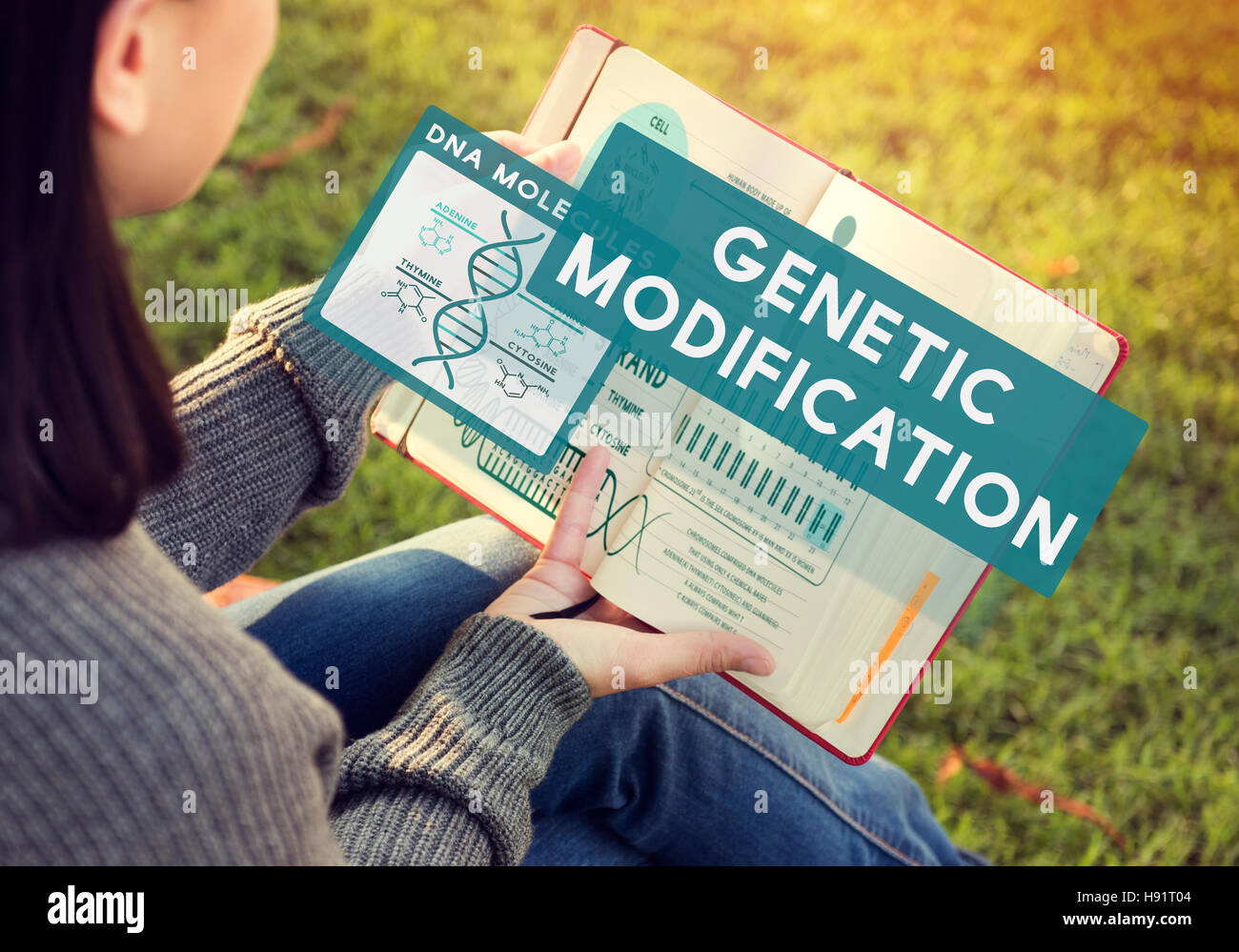 Genetische Mutation Modifikationskonzept Biologie Chemie Stockfoto