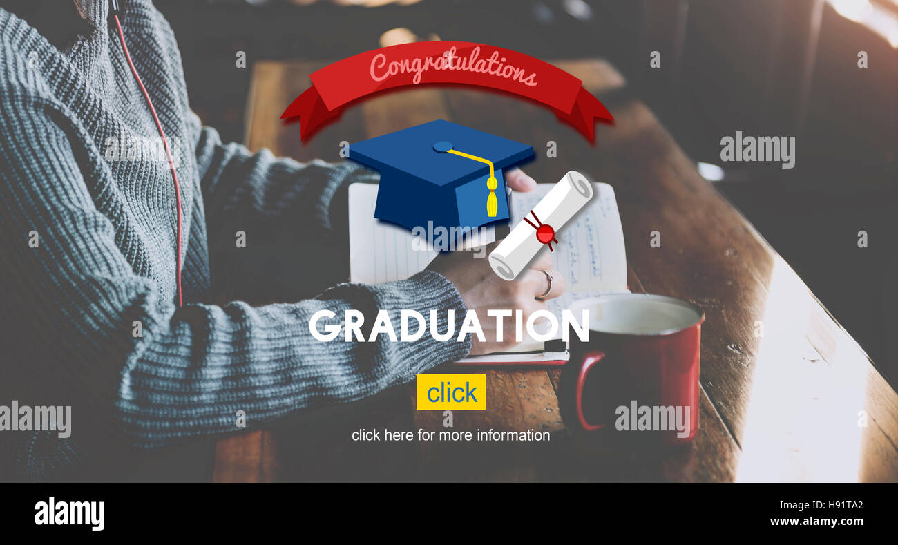 Graduation Graduate Education Academic College-Konzept Stockfoto