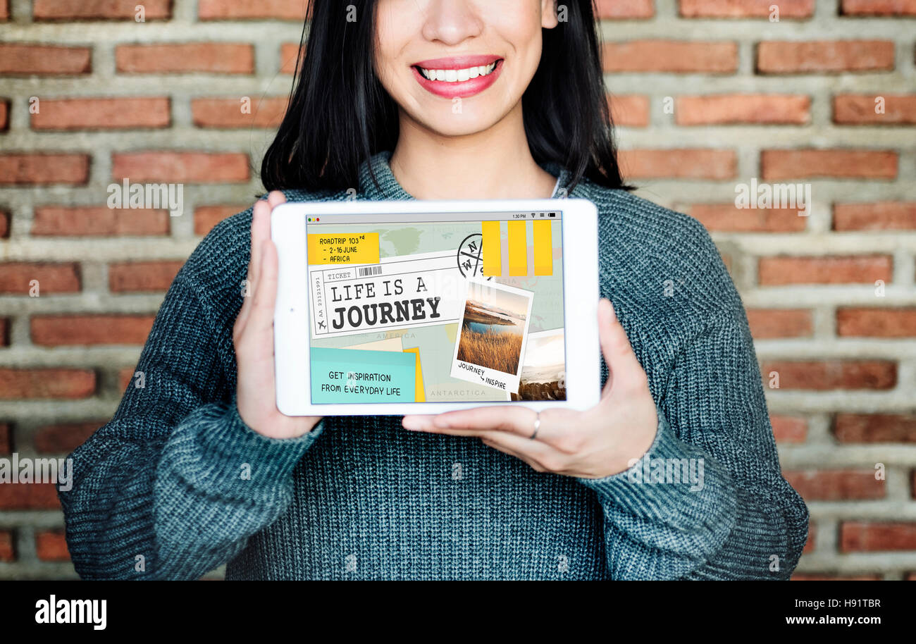 Reise Reisen Destinatiion entdecken Sie Tour-Konzept Stockfoto