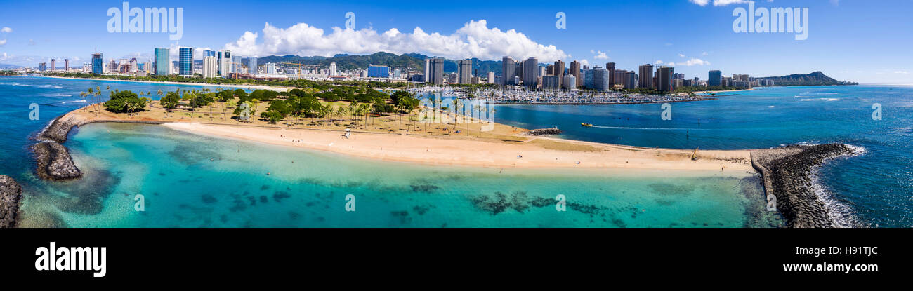 Magic Island, Waikiki, Oahu, Hawaii Stockfoto