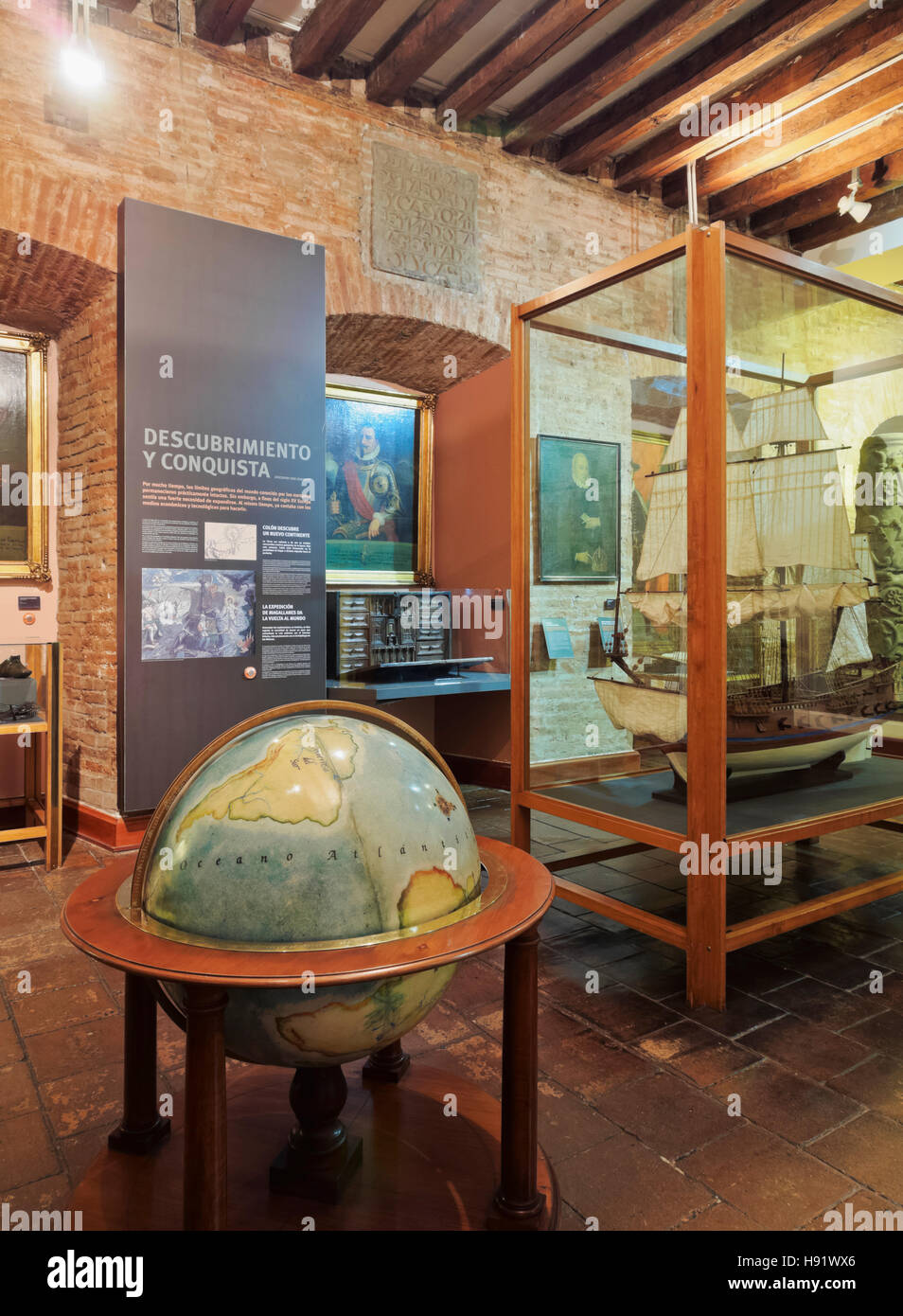 Chile, Santiago, Innenansicht der nationalen Geschichte Museum in Chile in den Royal Court Palace untergebracht. Stockfoto