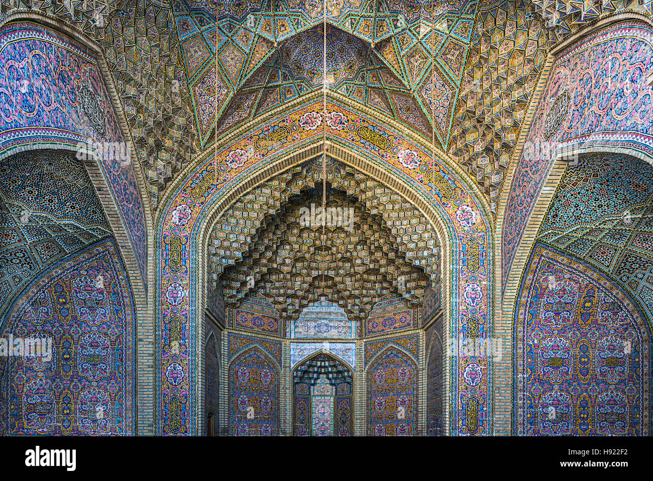 Nasir al Mulk Moschee Shiraz, Iran Stockfoto