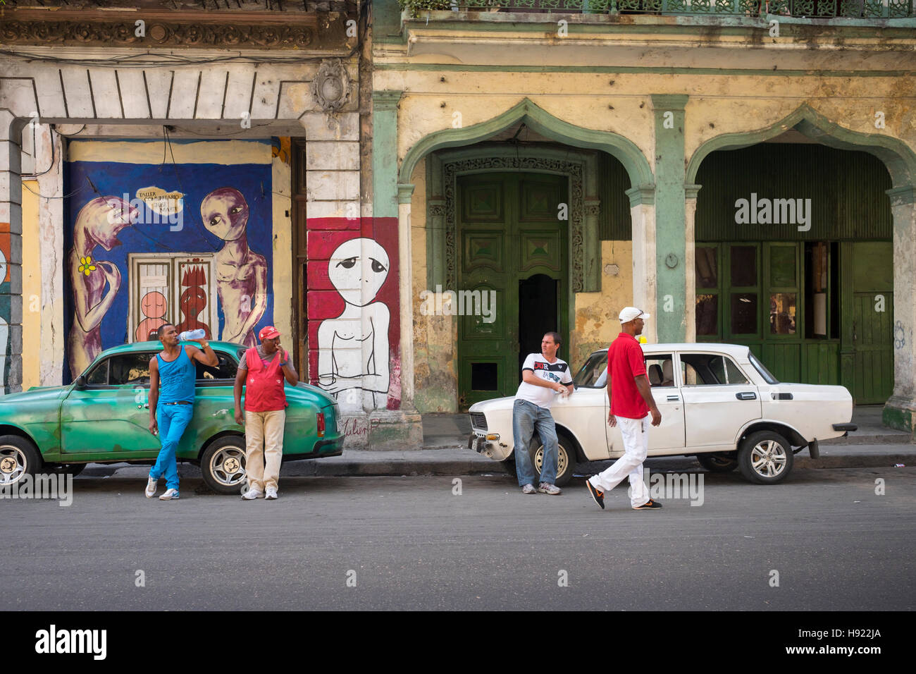 Havanna, Kuba: Straßenszenen und Menschen, Alt-Havanna Stockfoto