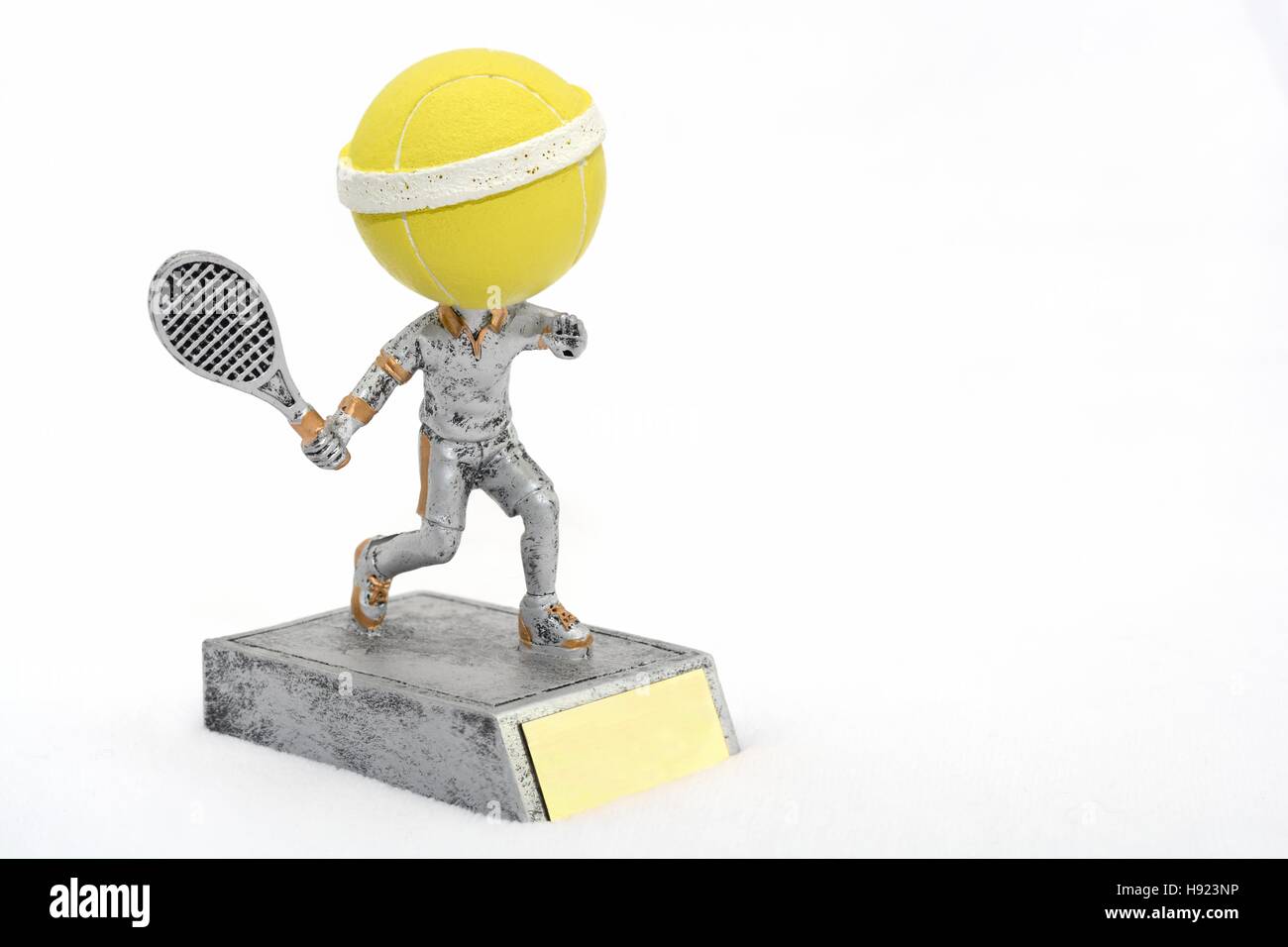 Bobble Head Tennis-trophy Stockfoto