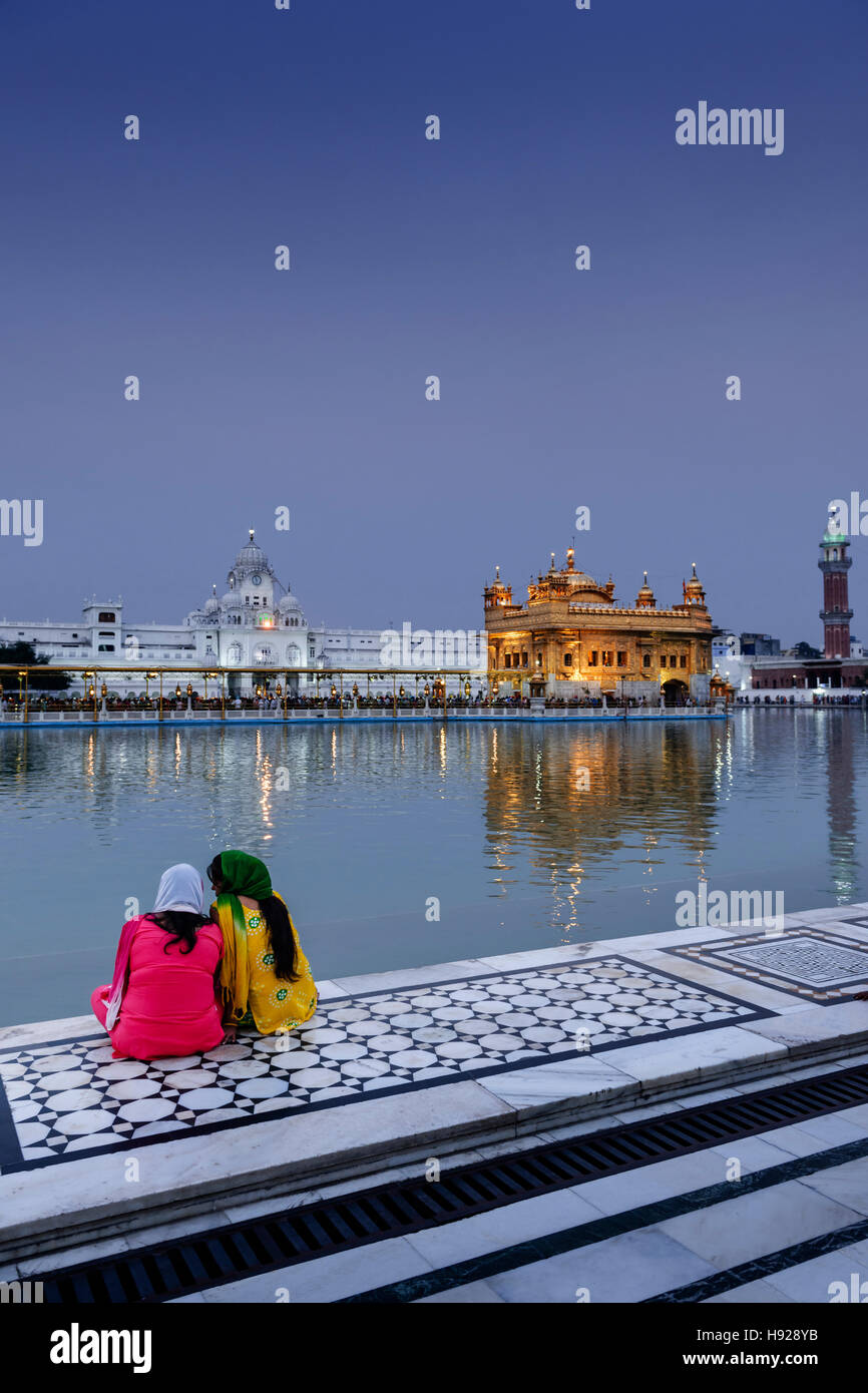 Den goldenen Tempel in Amritsar. Stockfoto