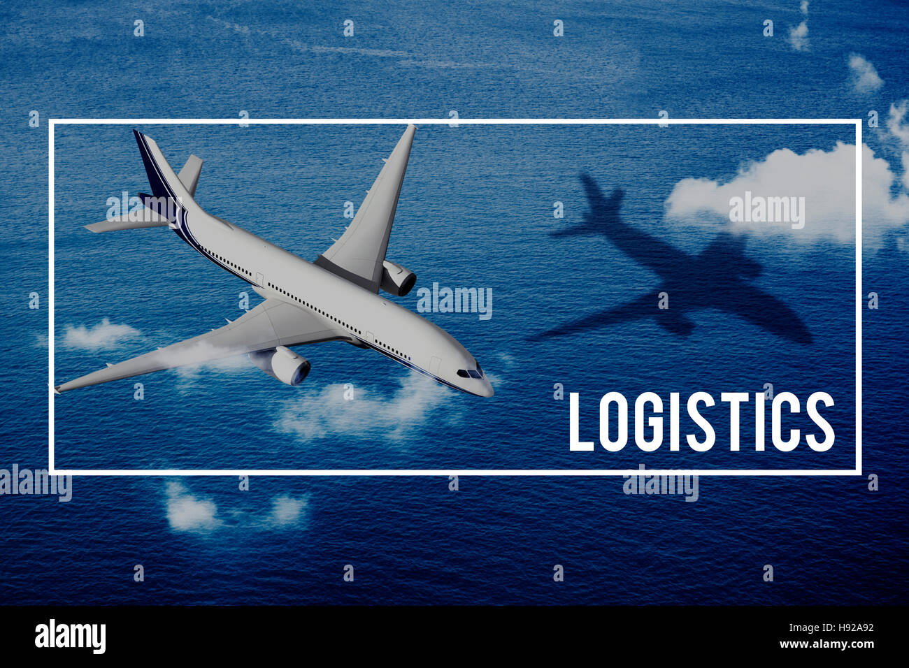 Logistik Flugzeug Reise Fracht Konzept Stockfoto