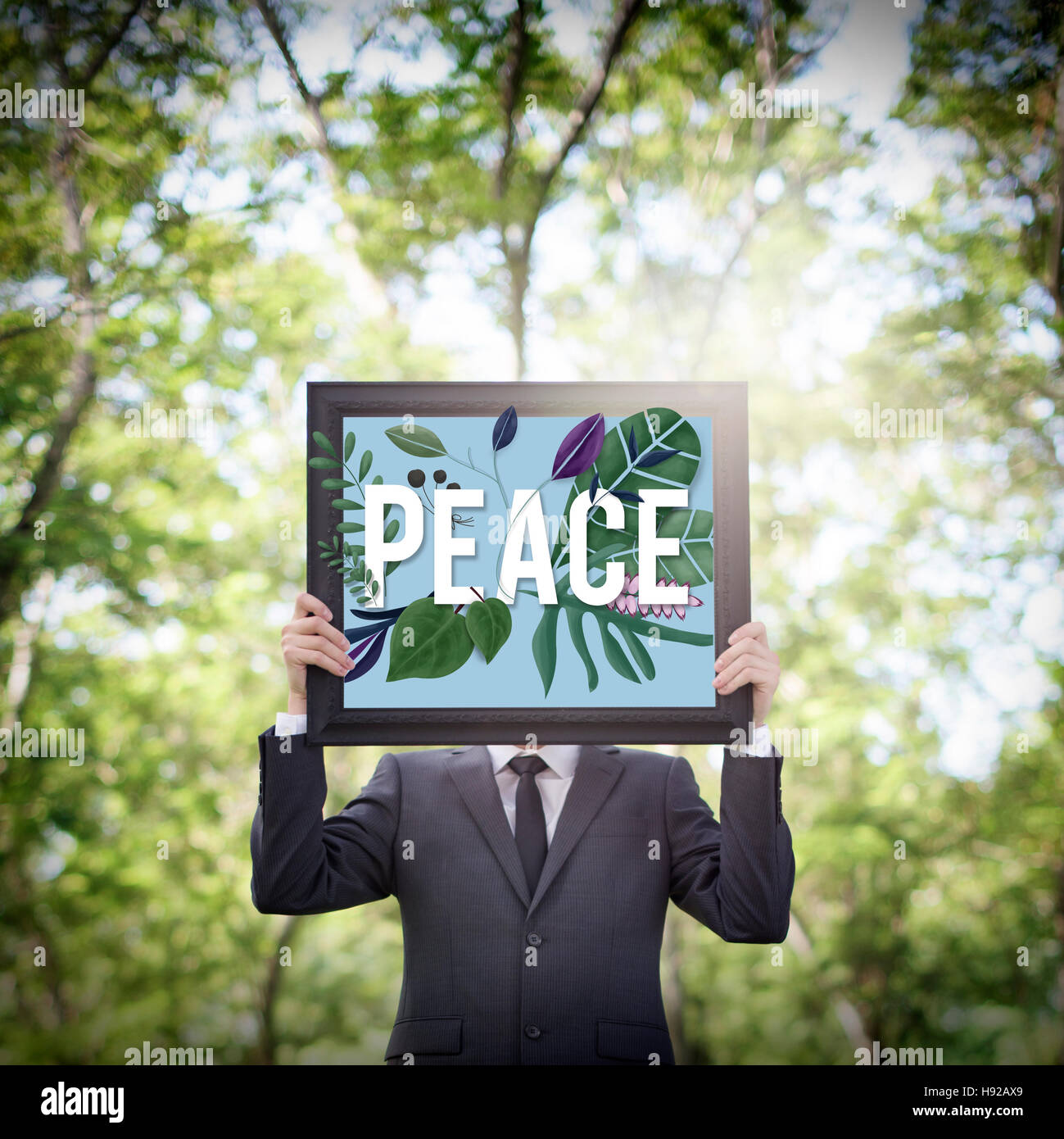 Ruhe Ruhe kostenlose Gewaltfreiheit Datenschutzkonzept Einsamkeit Zen Stockfoto