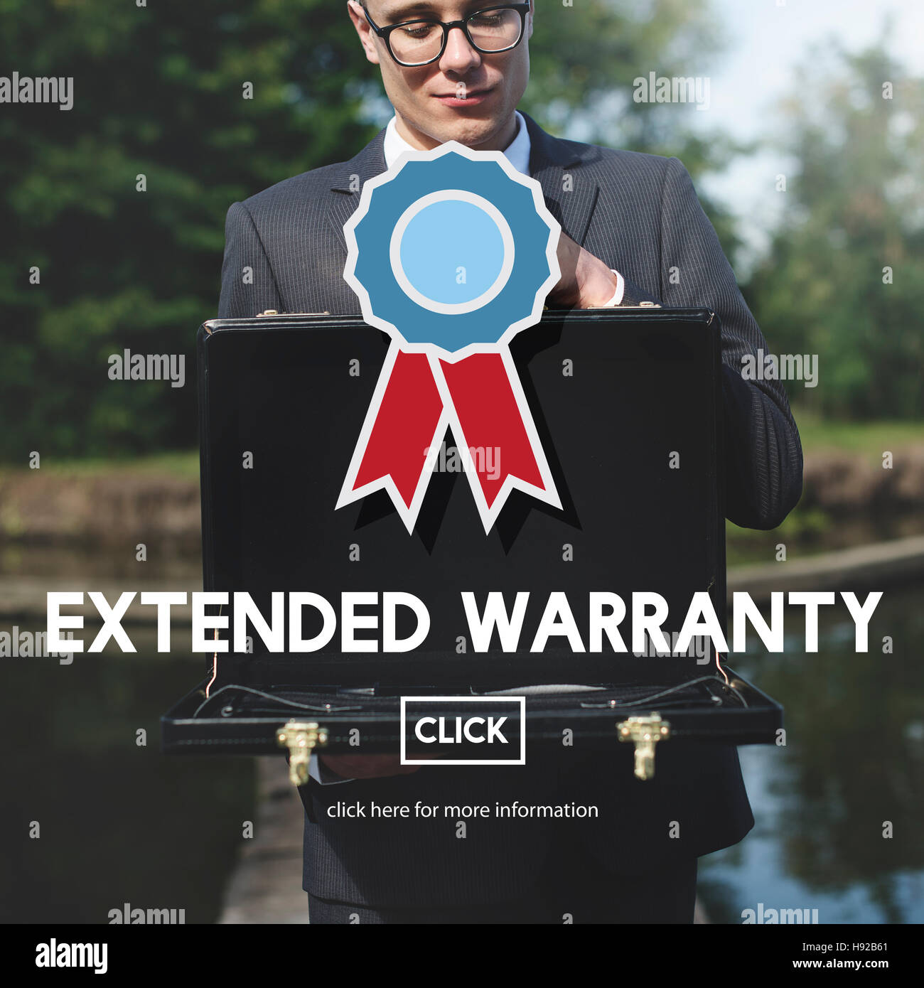 Erweiterte Garantie Gewährleistung langfristiger Beweis Konzept Stockfoto