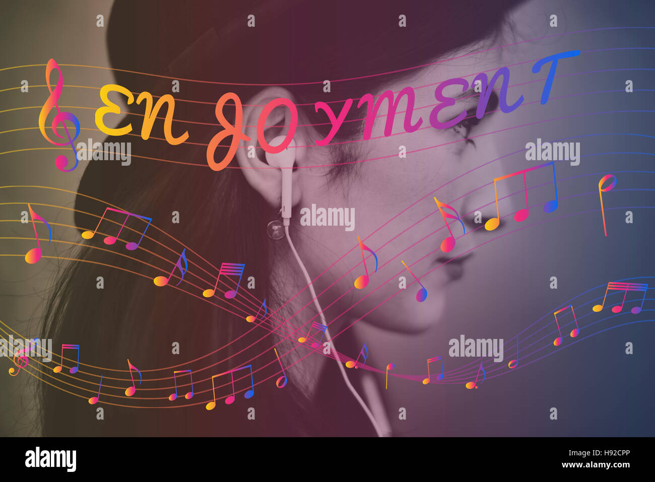 Melodie Musik Note Rhythmus Grafikkonzept Stockfoto