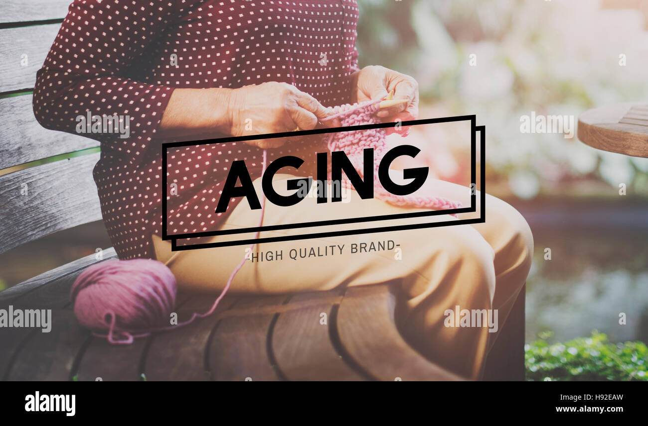 Aging-Reife natürliche Seniorenpflege Erwachsenen Konzept Stockfoto