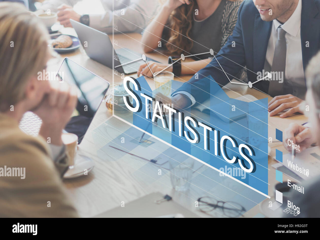 Analytics Statistiken Fortschritt SMO Analyse Konzept Stockfoto