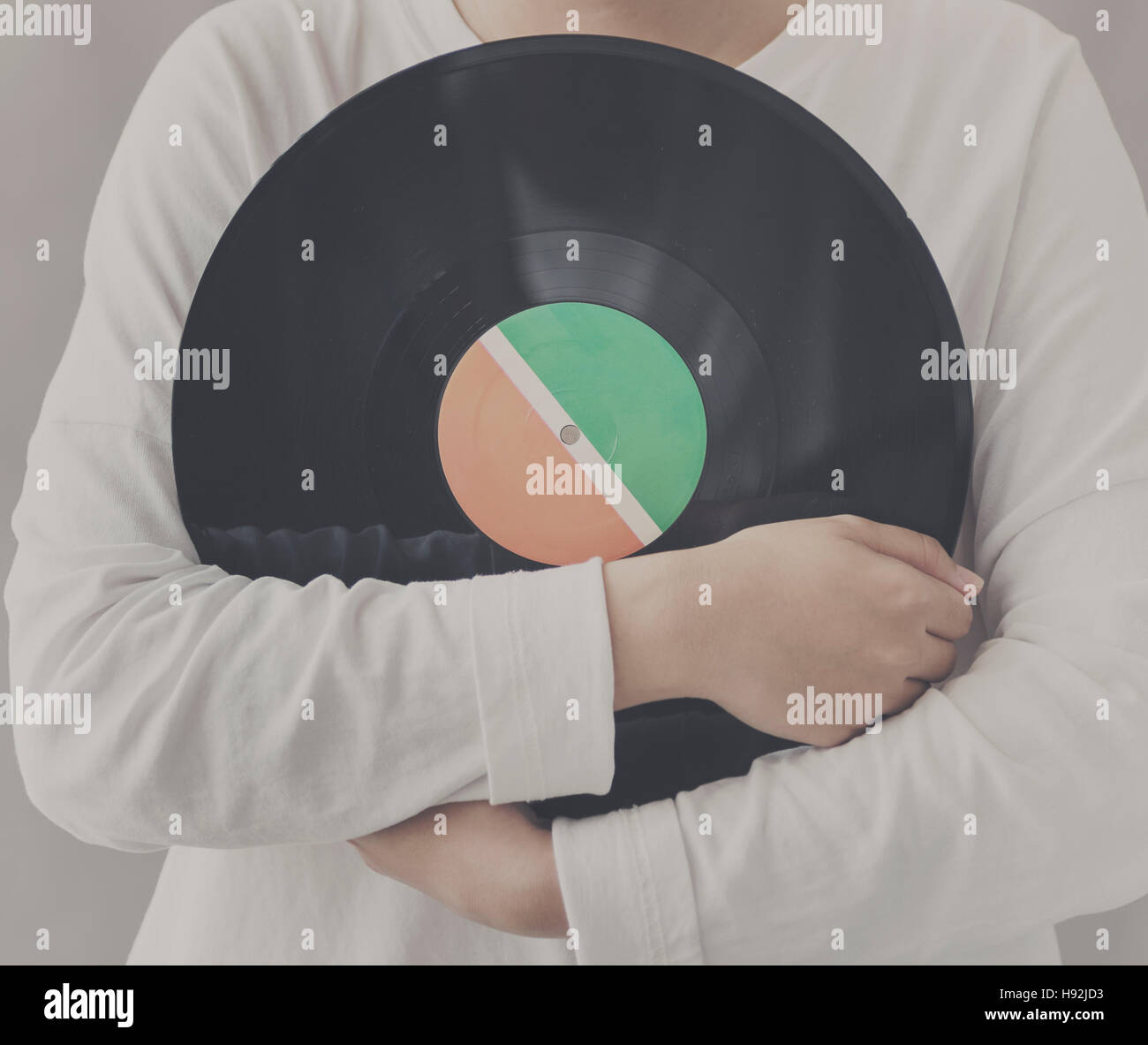Vinyl analoge Audio-klassische Rekord Spin Vintage Konzept Stockfoto