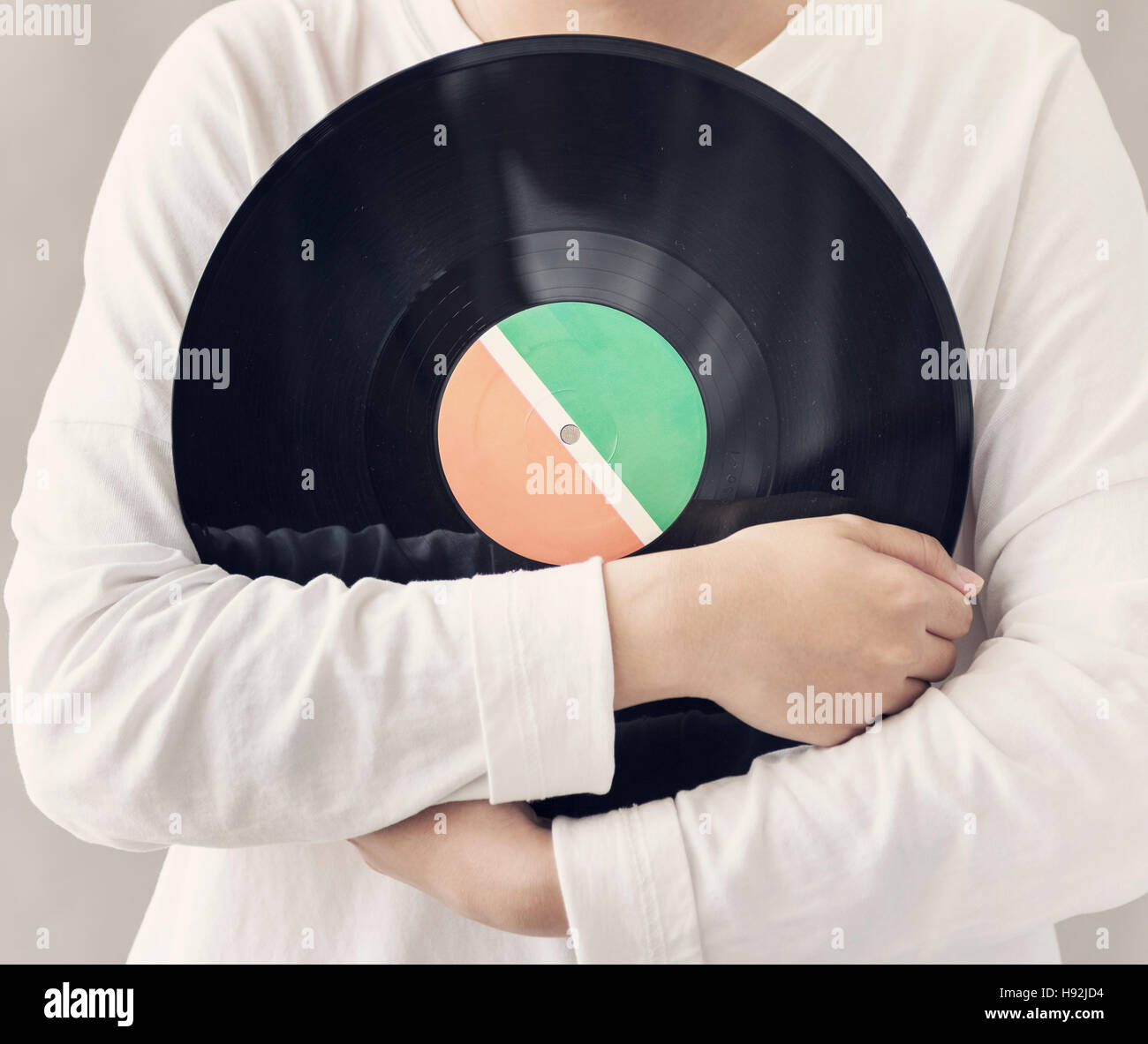 Vinyl analoge Audio-klassische Rekord Spin Vintage Konzept Stockfoto