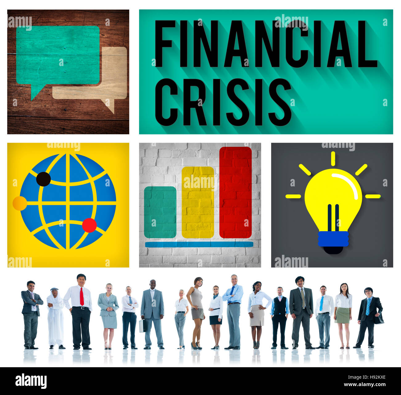 Finanzkrise-Buchhaltung Banking Economics Konzept Stockfoto