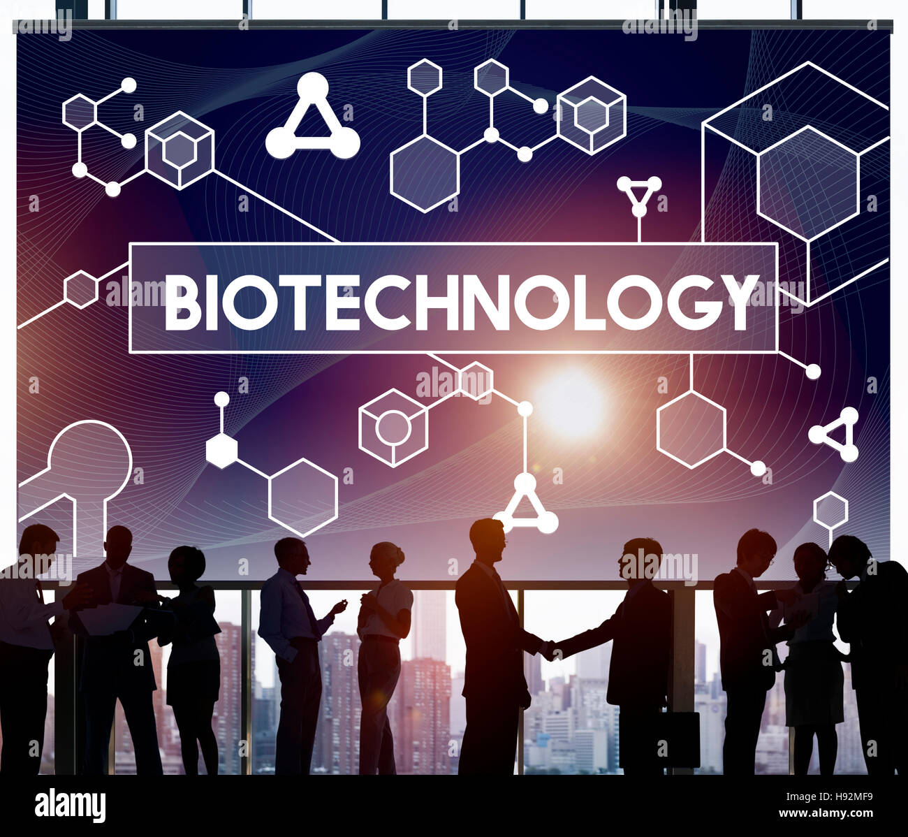 Biotechnologie DNA Molekül Experiment Forschung Zellkonzept Stockfoto