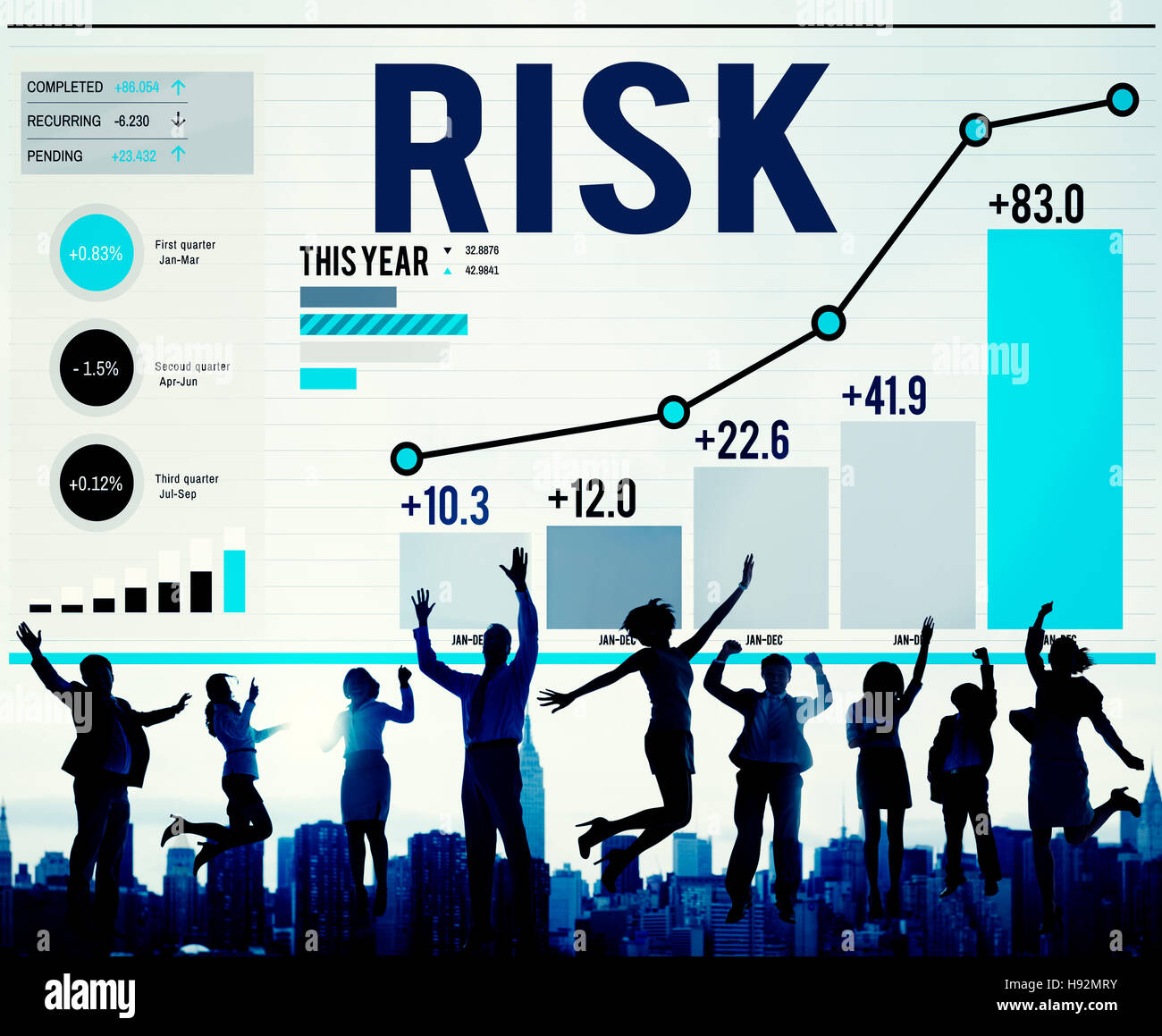 Risiko Management Business instationären Anlagekonzept Stockfoto