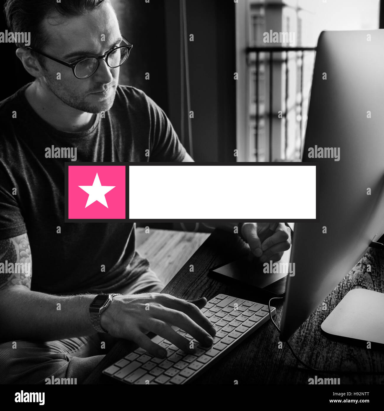 Abzeichen Kopie Banner Beschriftung leer Stempel Raumkonzept Stockfoto