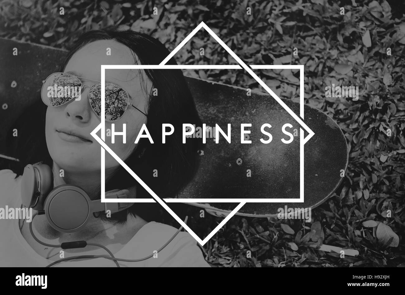 Glückliches Leben fühlen gut Glück Live-Konzept Stockfoto