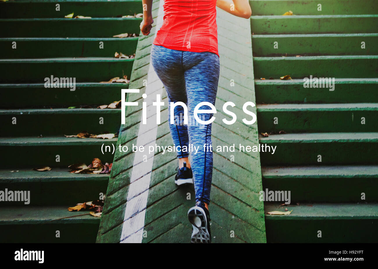 Fitness im freien Übung Menschen Grafikkonzept Stockfoto