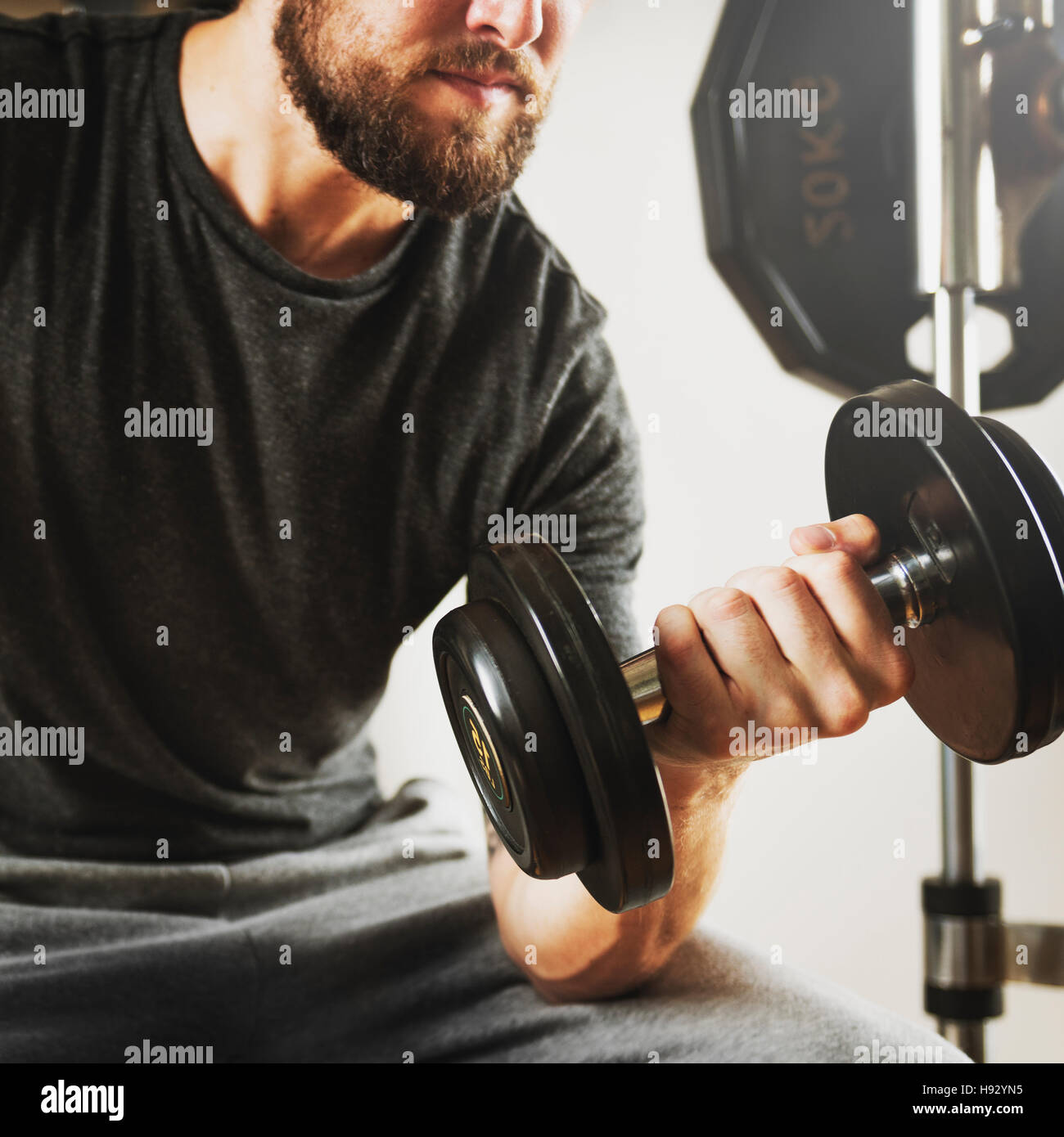 Übung, Training starke gesunde Sport-Konzept Stockfoto