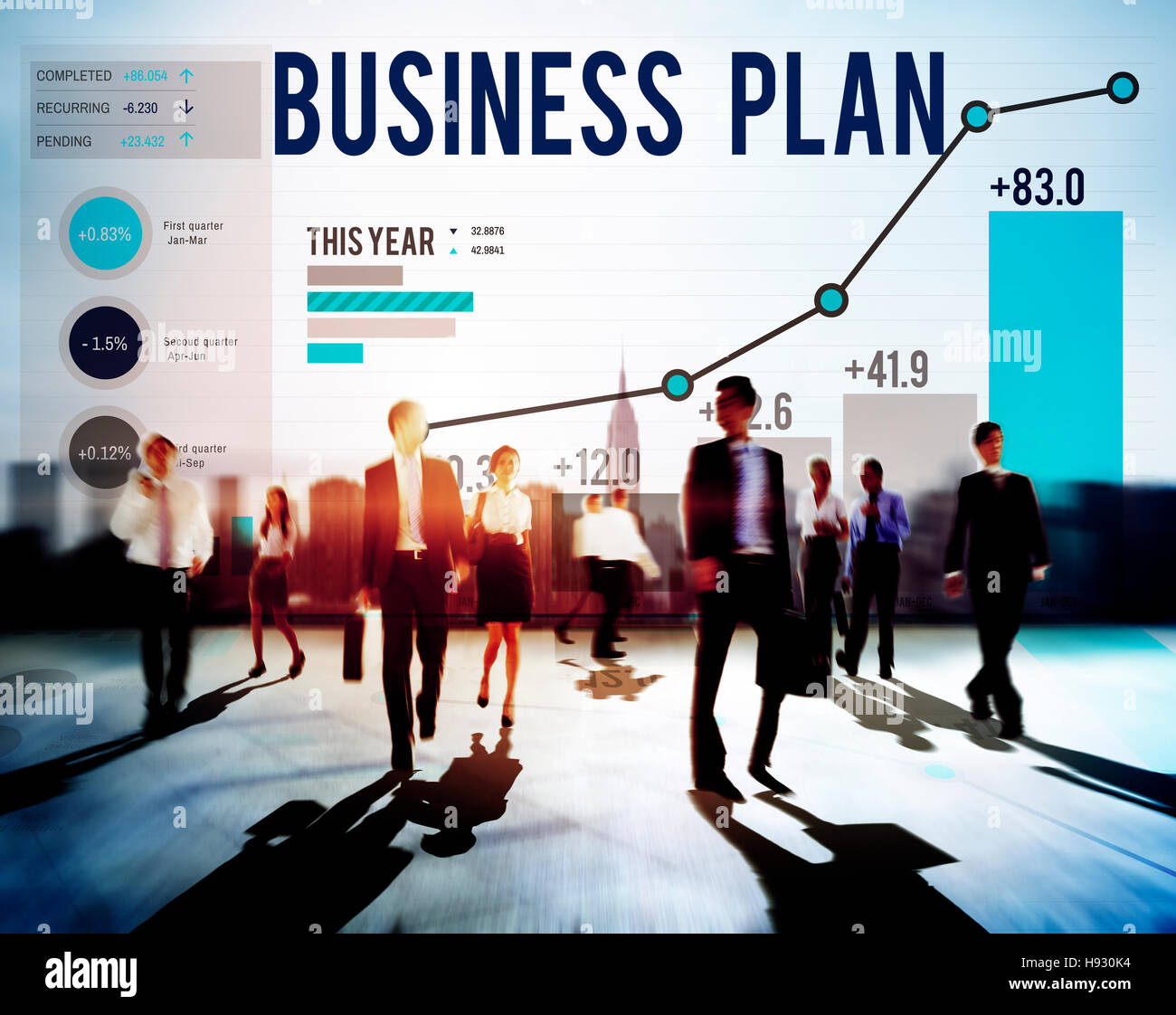 Business-Plan Planung Strategie Erfolg objektiver Begriff Stockfoto