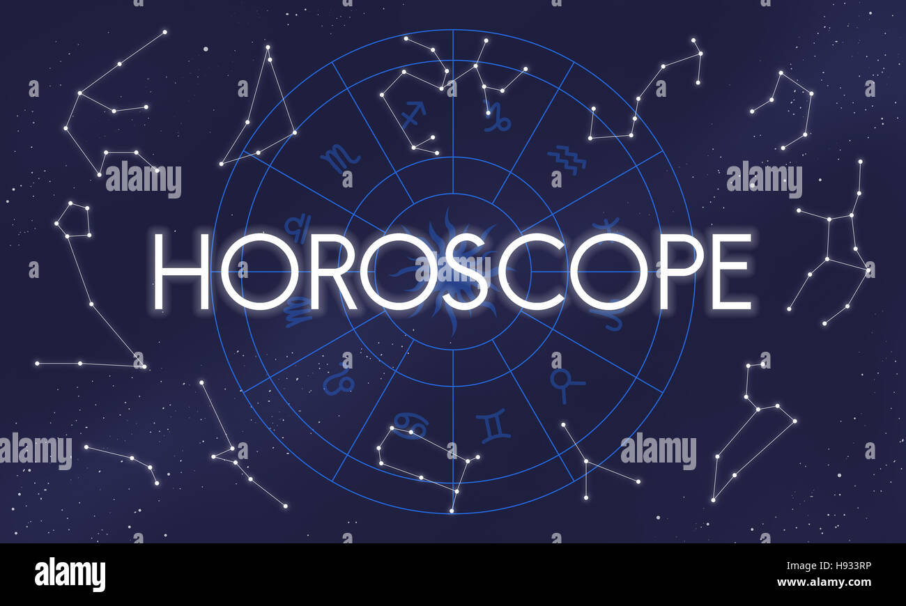 Horoskop Astral zukünftigen Vorhersage Anzeichen Kalenderkonzept Stockfoto