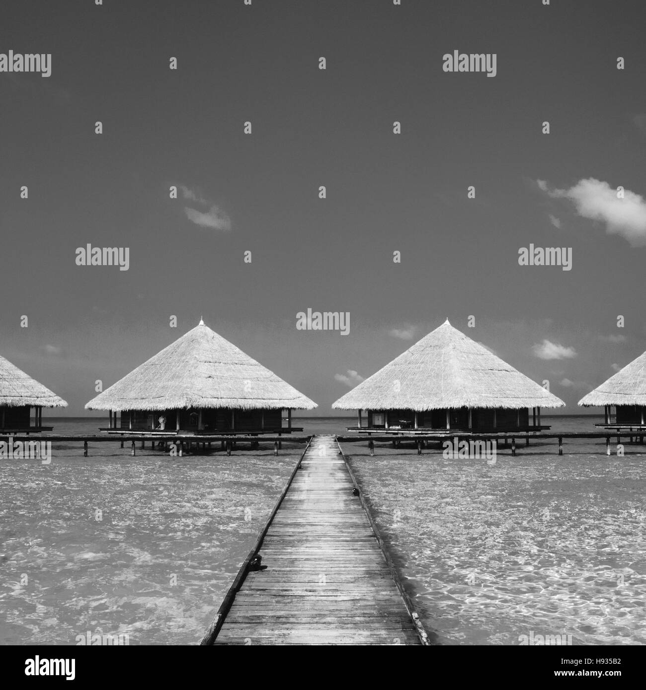 Erfrischende Hütte Insel Strand Meer Ferienkonzept entspannen Stockfoto