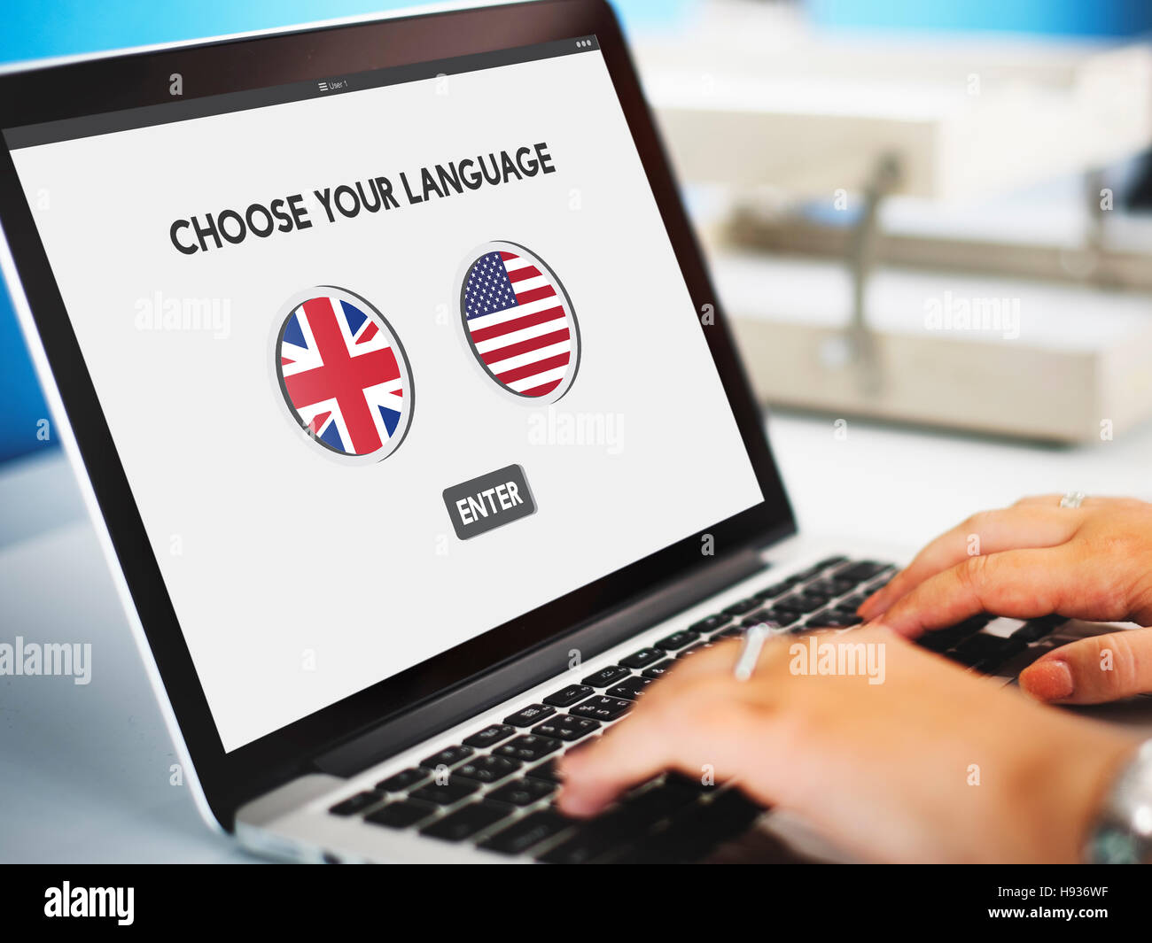 Sprache Wörterbuch Englisch amerikanische Konzept Stockfoto